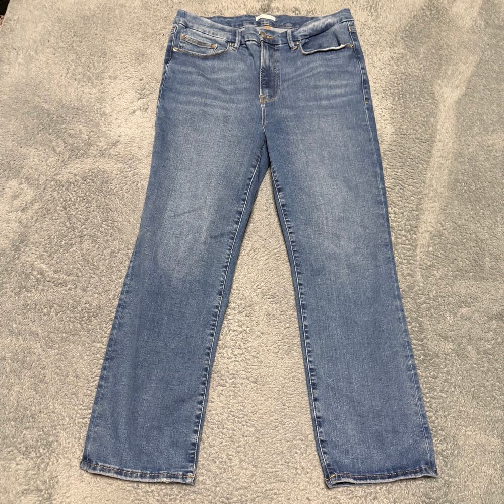 Good American Jeans Womens 14-18 (36x27) Always Fits Good Legs Straight Denim